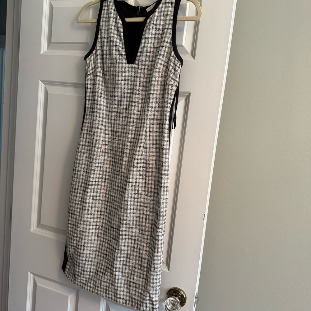 Etcetera Black and White Patterned Midi Dress - Picture 1 of 4